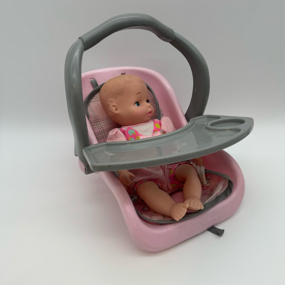 Pink Doll Car Seat / Carrier / Feeding Chair – Role Play Toy for Kids